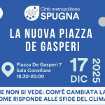 Nuova piazza De Gasperi: un passo verso la Città Spugna